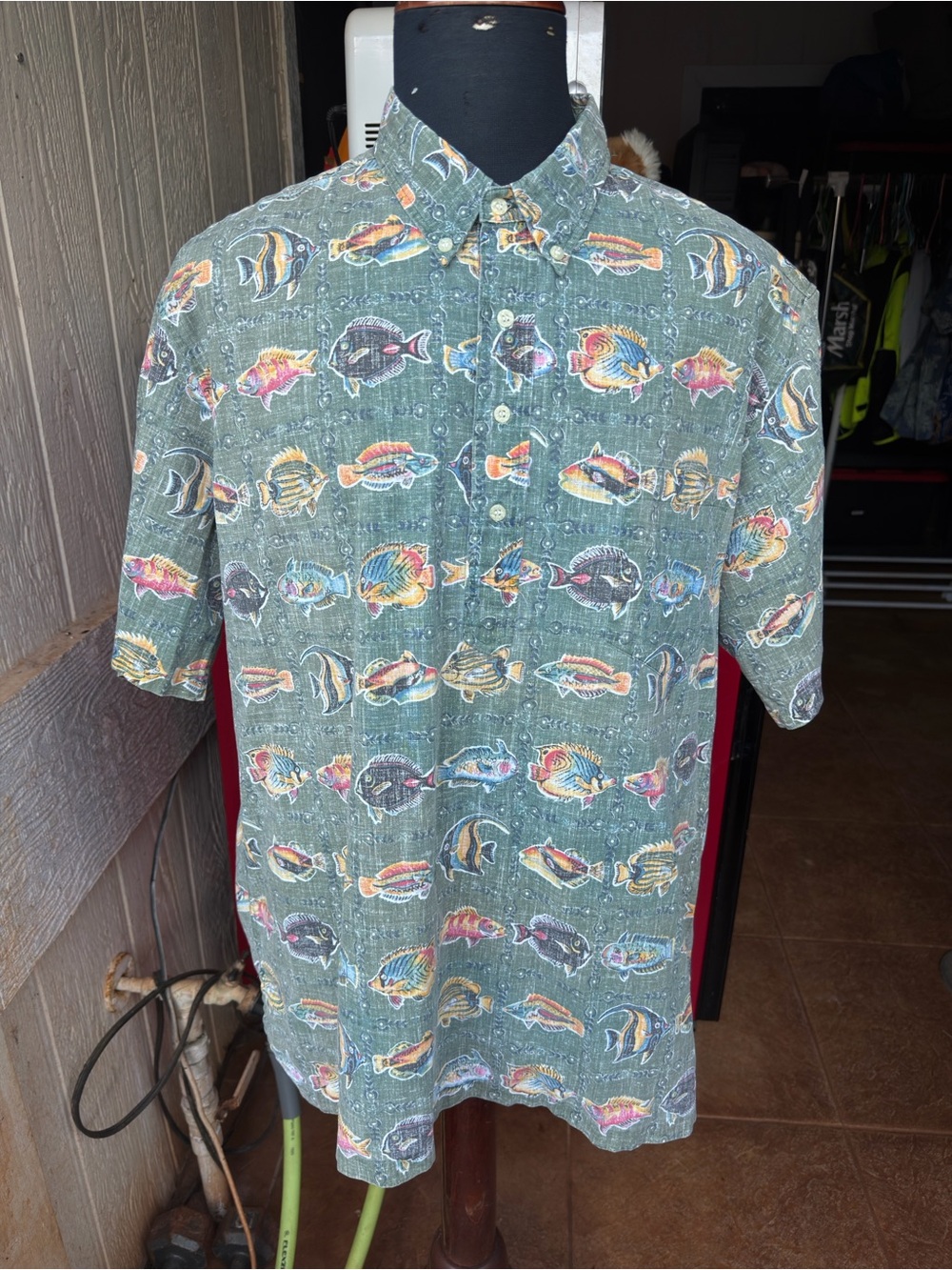 PreOwned Reyn Spooner Hawaiian Print Multicolored Pullover Men's XXL